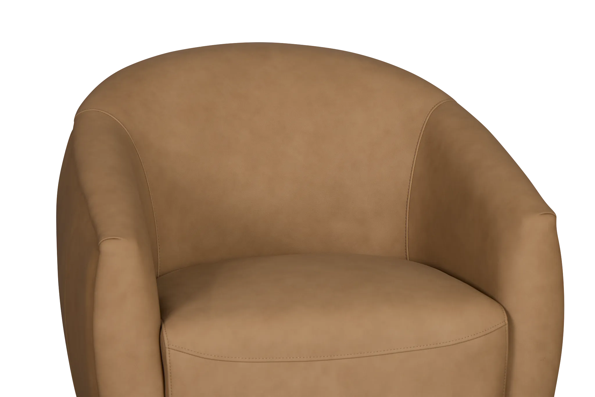 Kellan Light Brown Leather Swivel Chair