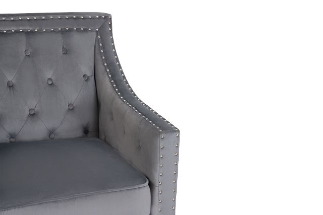 Tiffany Gray Velvet Accent Chair (7)