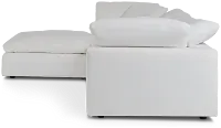 Nixon White Fabric 4-piece Bumper Sectional