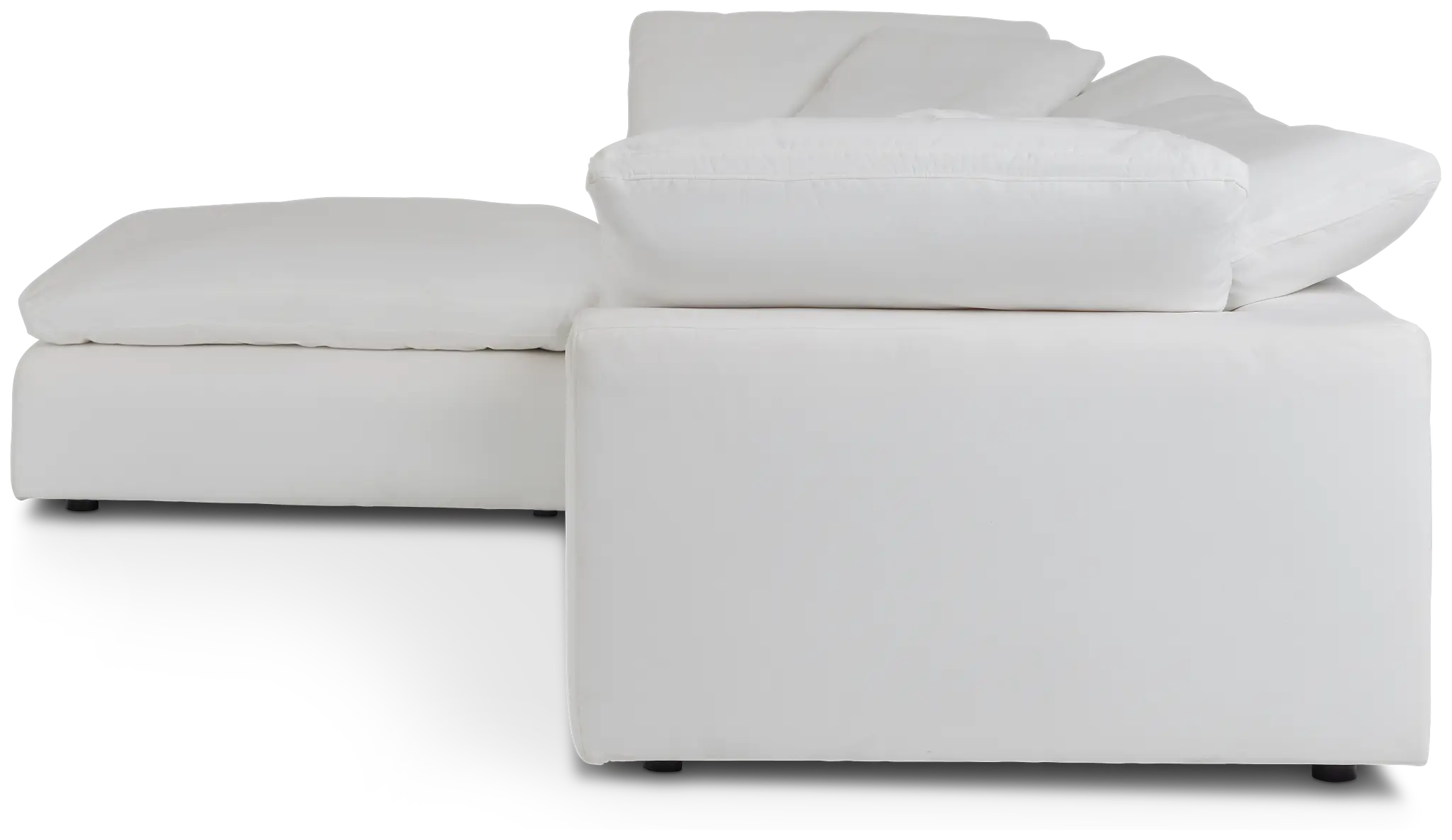 Nixon White Fabric 4-piece Bumper Sectional Nixon White Fabric 4-piece Bumper Sectional