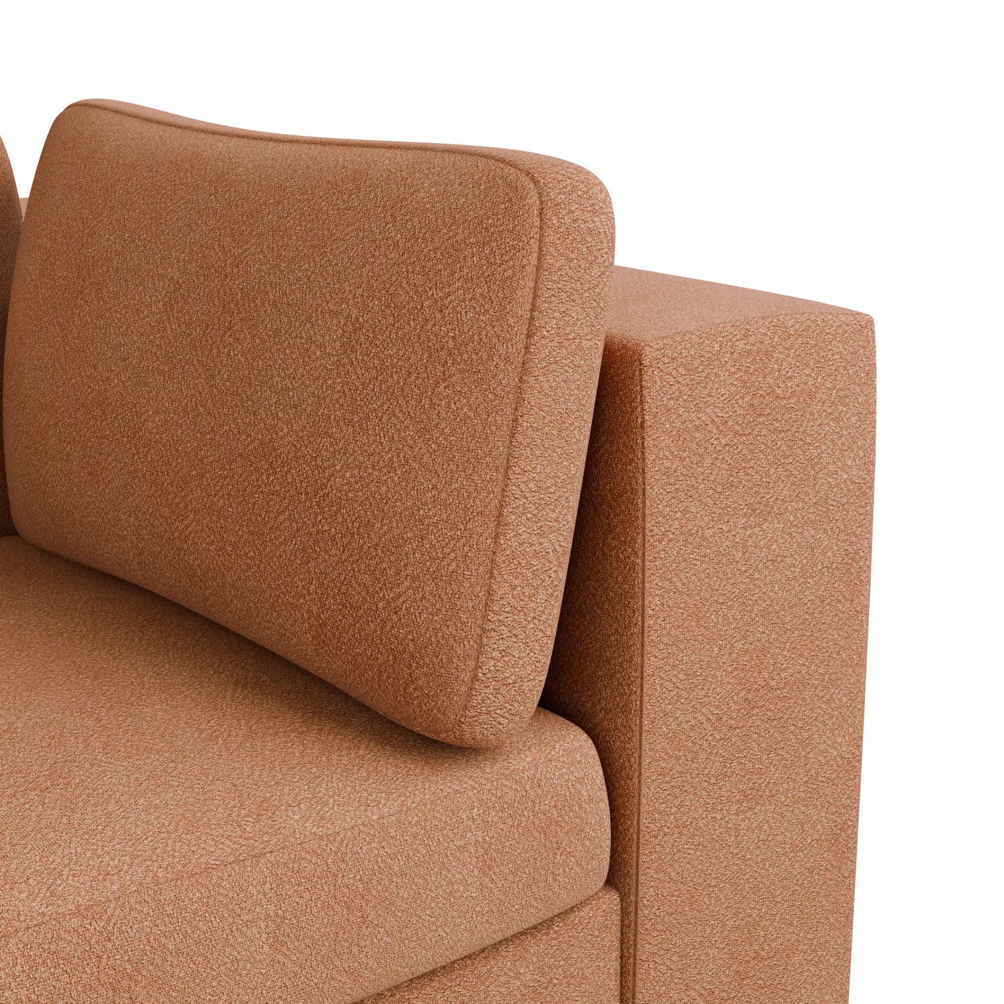 Destin Sutton Orange Fabric Corner Chair Destin Sutton Orange Fabric Corner Chair