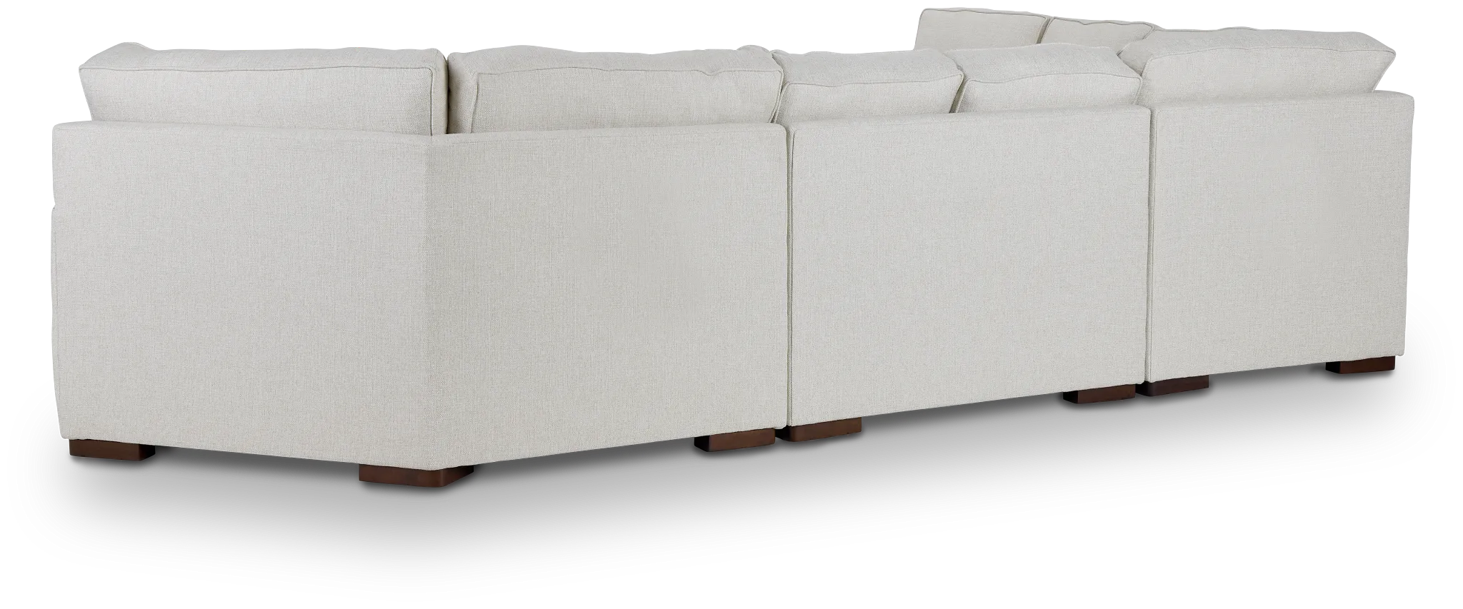 Austin White Fabric Small Right Cuddler Sectional