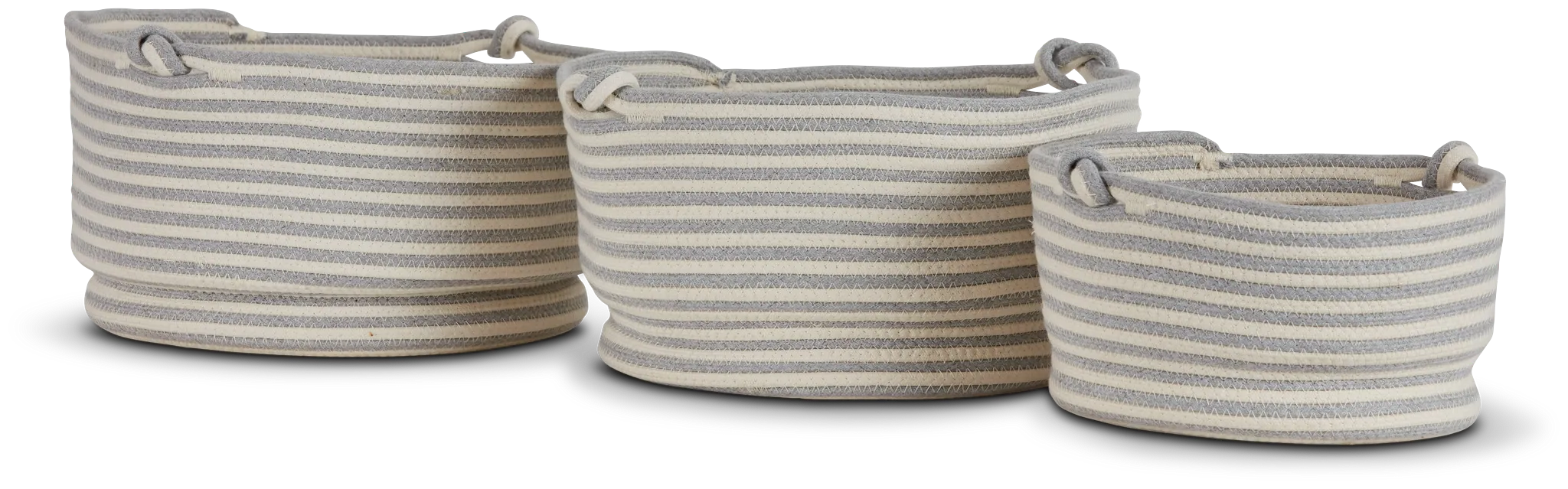 August Blue Set Of 3 Basket