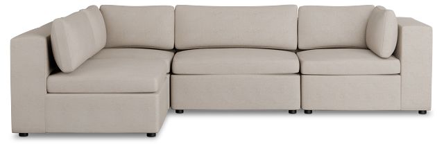 Destin Sutton Beige Fabric 4-piece Modular Sectional