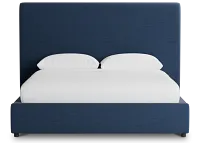 Grayton Peyton Dark Blue 54" Upholstered Platform Bed