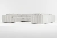 Destin Sea Lane Dark Gray Fabric 8-piece Modular Sectional