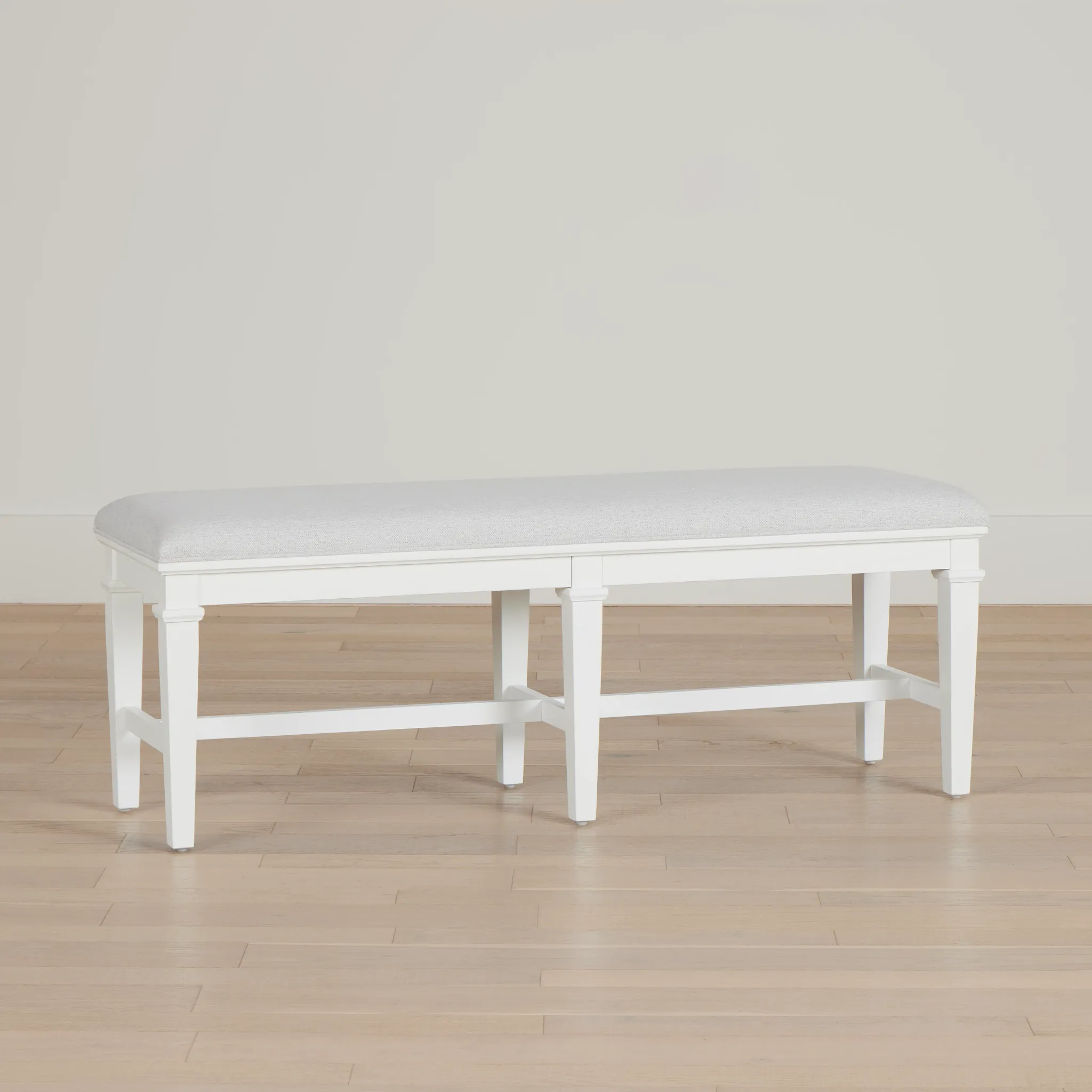Cape Cod Ivory Upholstered Dining Bench