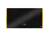 Bertazzoni Black Glass Tft Display & Metal Frame Gold 36" Induction Cook Top