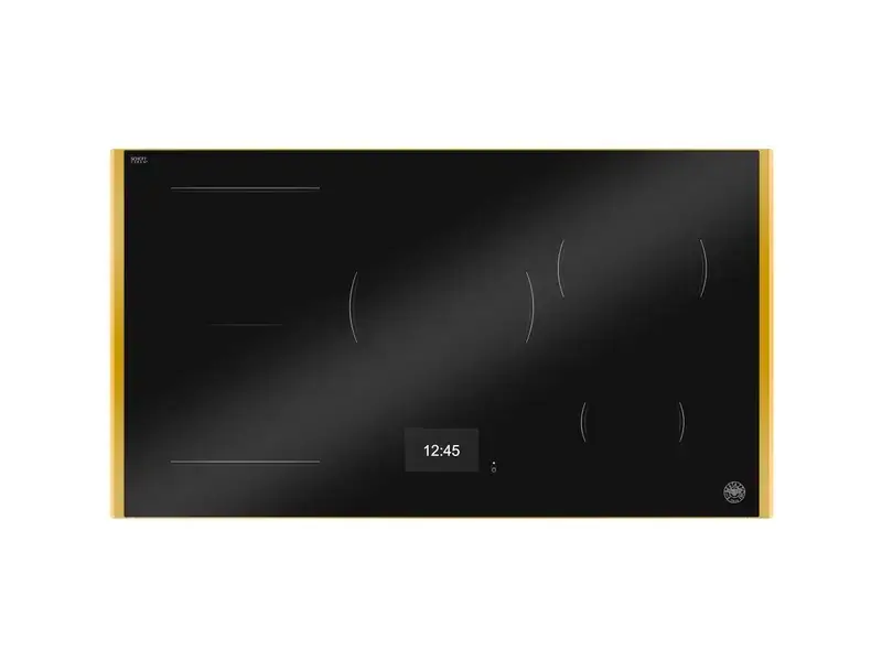 Bertazzoni Black Glass Tft Display & Metal Frame Gold 36" Induction Cook Top Bertazzoni Black Glass Tft Display & Metal Frame Gold 36" Induction Cook Top