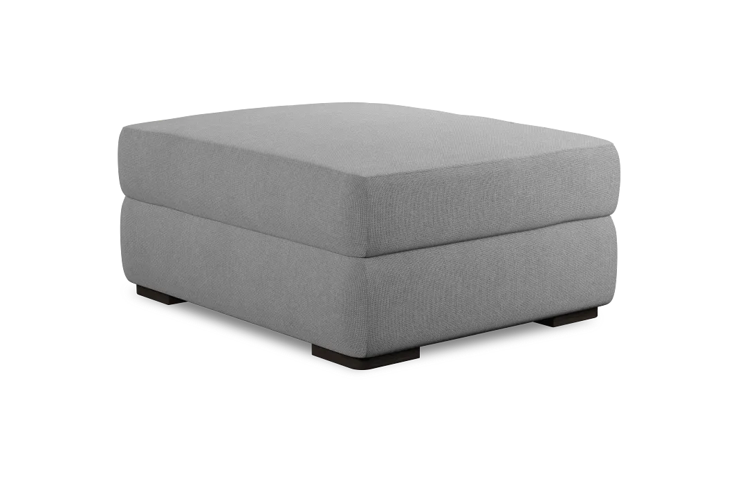Edgewater Suave Gray Ottoman
