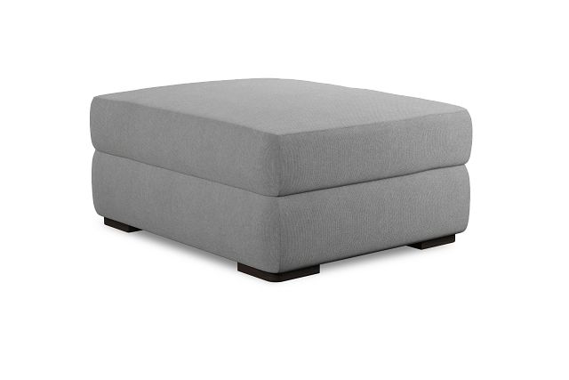 Edgewater Suave Gray Ottoman