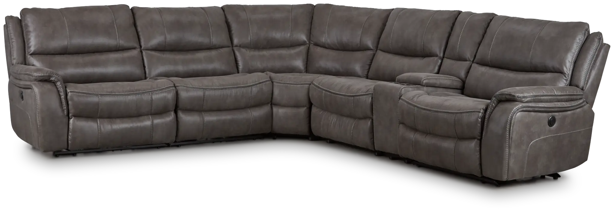 Dober Dark Gray Micro Medium Dual Power 2-arm Reclining Sectional Dober Dark Gray Micro Medium Dual Power 2-arm Reclining Sectional