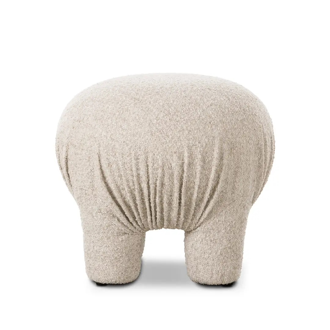 Four Hands Kimu Light Beige Fabric Accent Ottoman Four Hands Kimu Light Beige Fabric Accent Ottoman