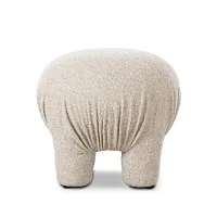 Four Hands Kimu Light Beige Fabric Accent Ottoman