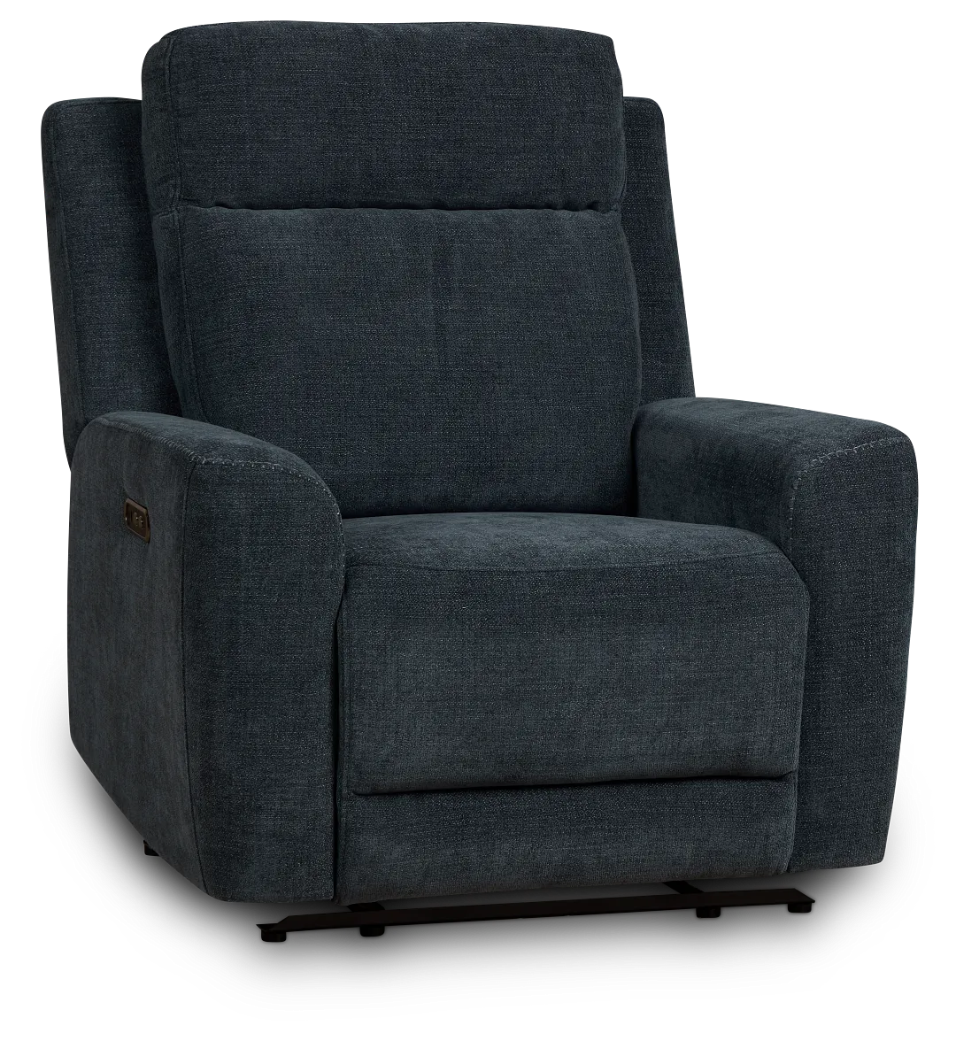 Dean Dark Blue Fabric Power Recliner