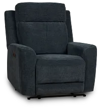 Dean Dark Blue Fabric Power Recliner