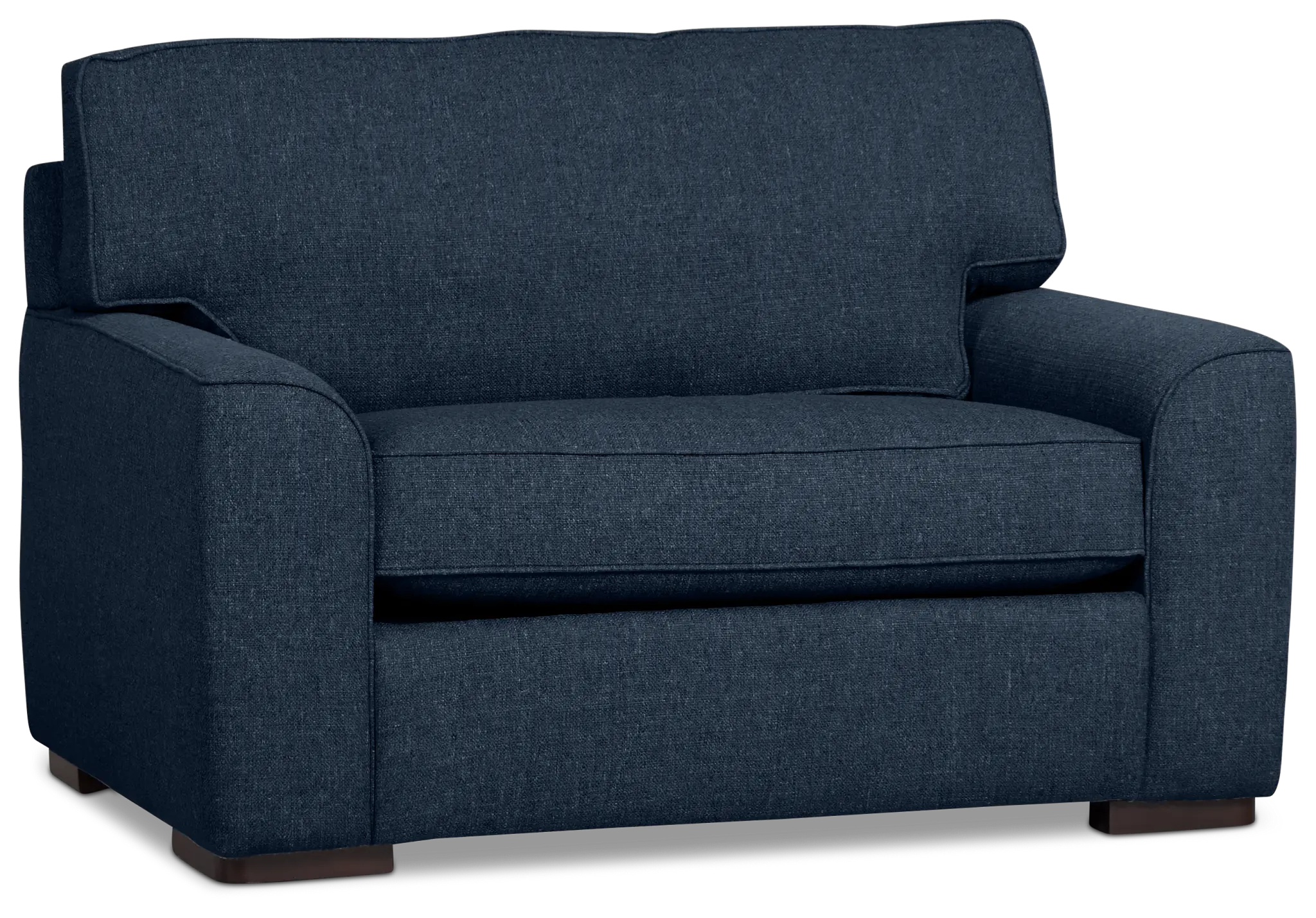 Sinclair Dark Blue Fabric Memory Foam Sleeper Sinclair Dark Blue Fabric Memory Foam Sleeper