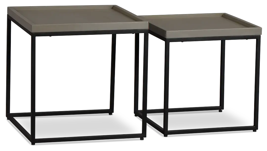 Blaine Gray Set Of 2 Nesting Tables Blaine Gray Set Of 2 Nesting Tables