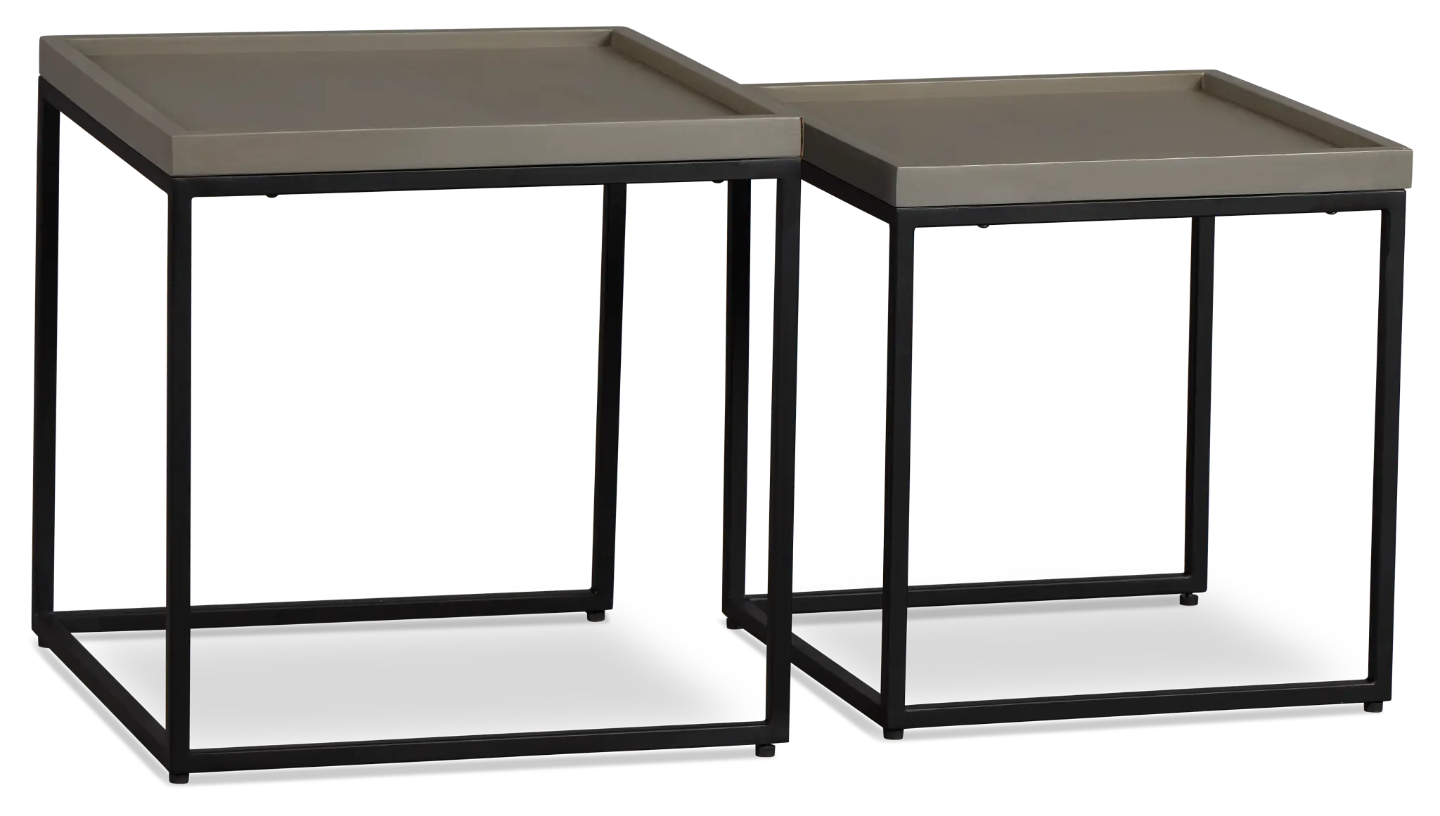 Blaine Gray Set Of 2 Nesting Tables Blaine Gray Set Of 2 Nesting Tables