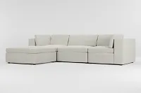 Destin Elite Ivory Fabric 4-piece Bumper Sectional