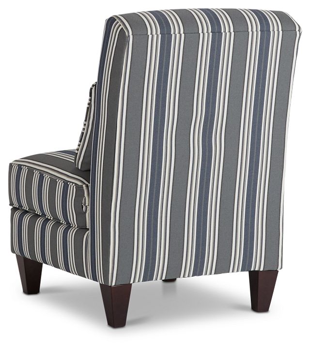 Amuse Blue Stripe Accent Chair (4)