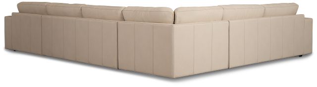 Kellan Ivory Leather Medium Right Chaise Sectional