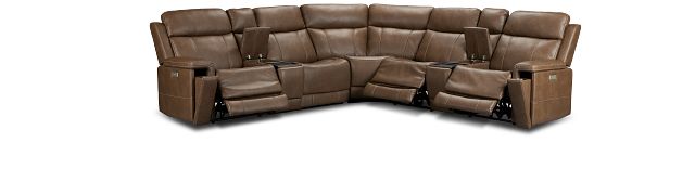 Jayden Brown Micro Large Triple Power Reclining Two-arm Sectional