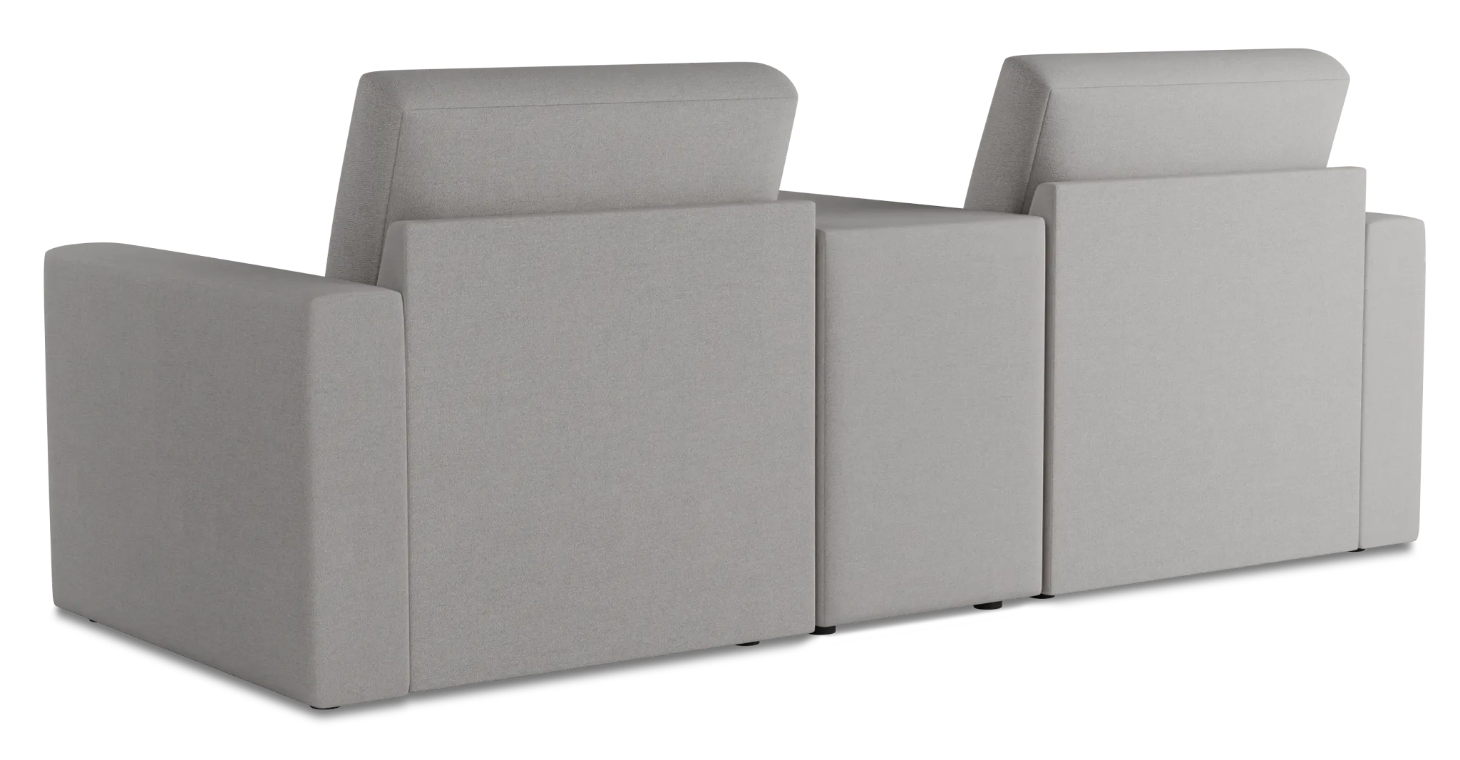 Citymod Light Gray Fabric 3-piece Modular Sofa With Storage Console