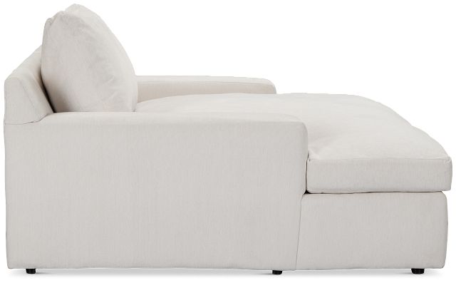 Stella Ivory Fabric Chaise