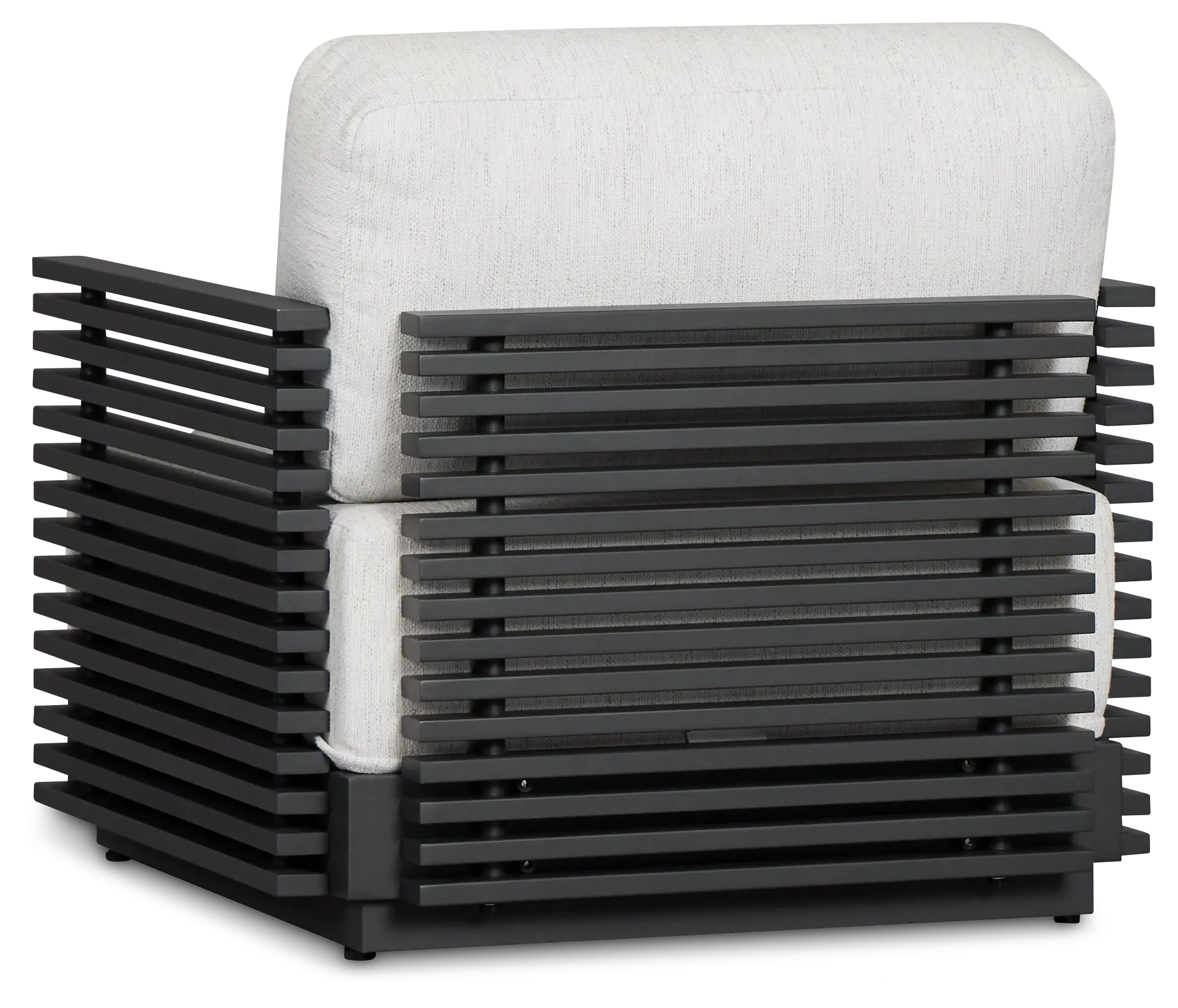 Monterey Black Aluminum Chair With Light Gray Cushions Monterey Black Aluminum Chair With Light Gray Cushions