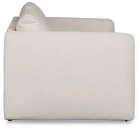 Serena White Fabric 2-piece Modular Sofa