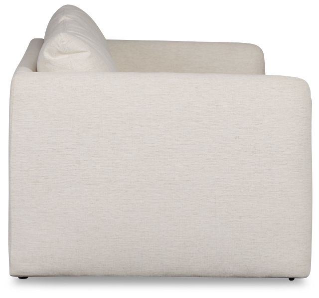 Serena White Fabric 2-piece Modular Sofa