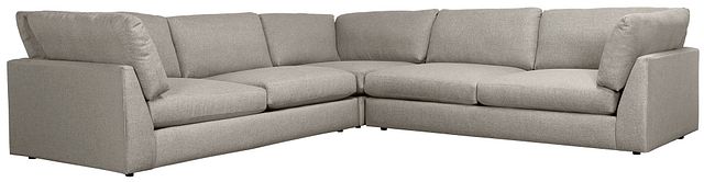 Harper Gray Fabric Two-arm Sectional