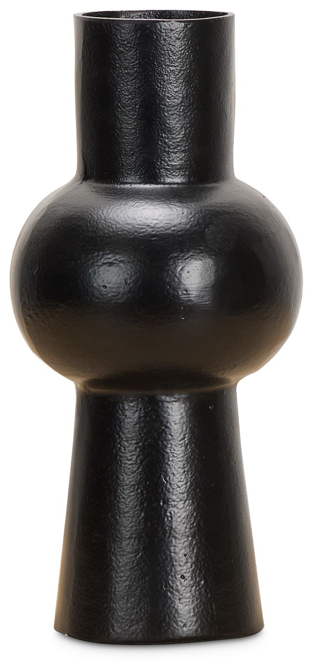 Cansu Black Medium Vase