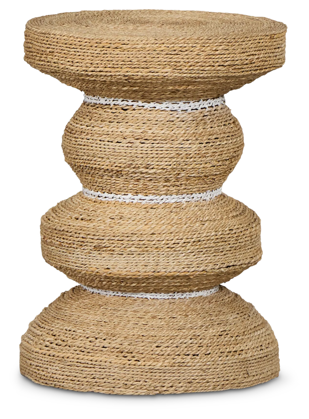 Maddie Light Tone Woven Accent Stool