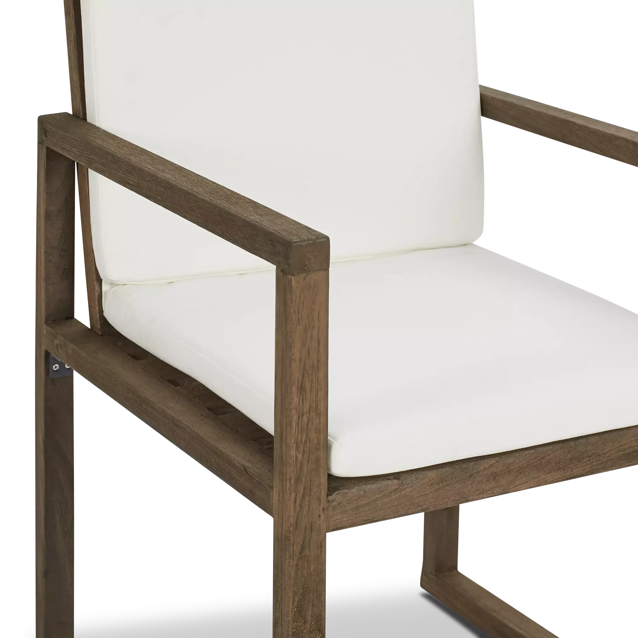 Linear Teak White Arm Chair Linear Teak White Arm Chair