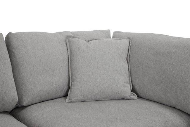Emery Gray Fabric Large Left Chaise Sectional