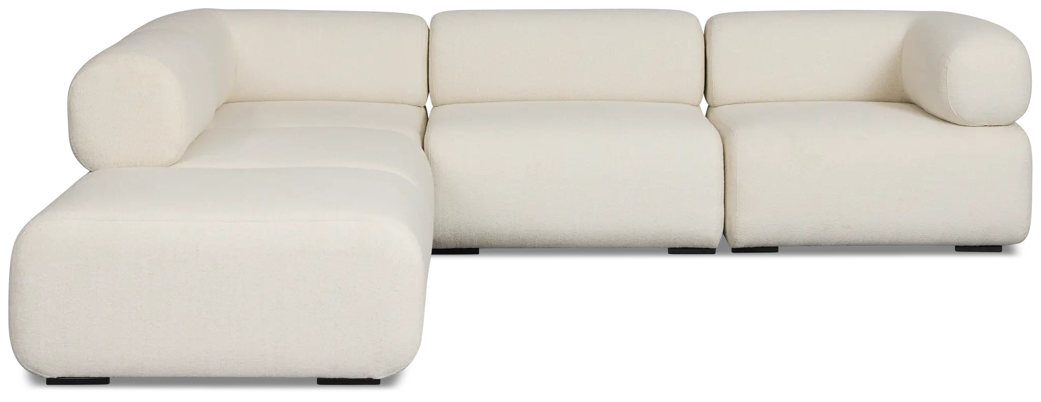 Celeste Light Beige Fabric 5-piece Left Facing Bumper Sectional Celeste Light Beige Fabric 5-piece Left Facing Bumper Sectional