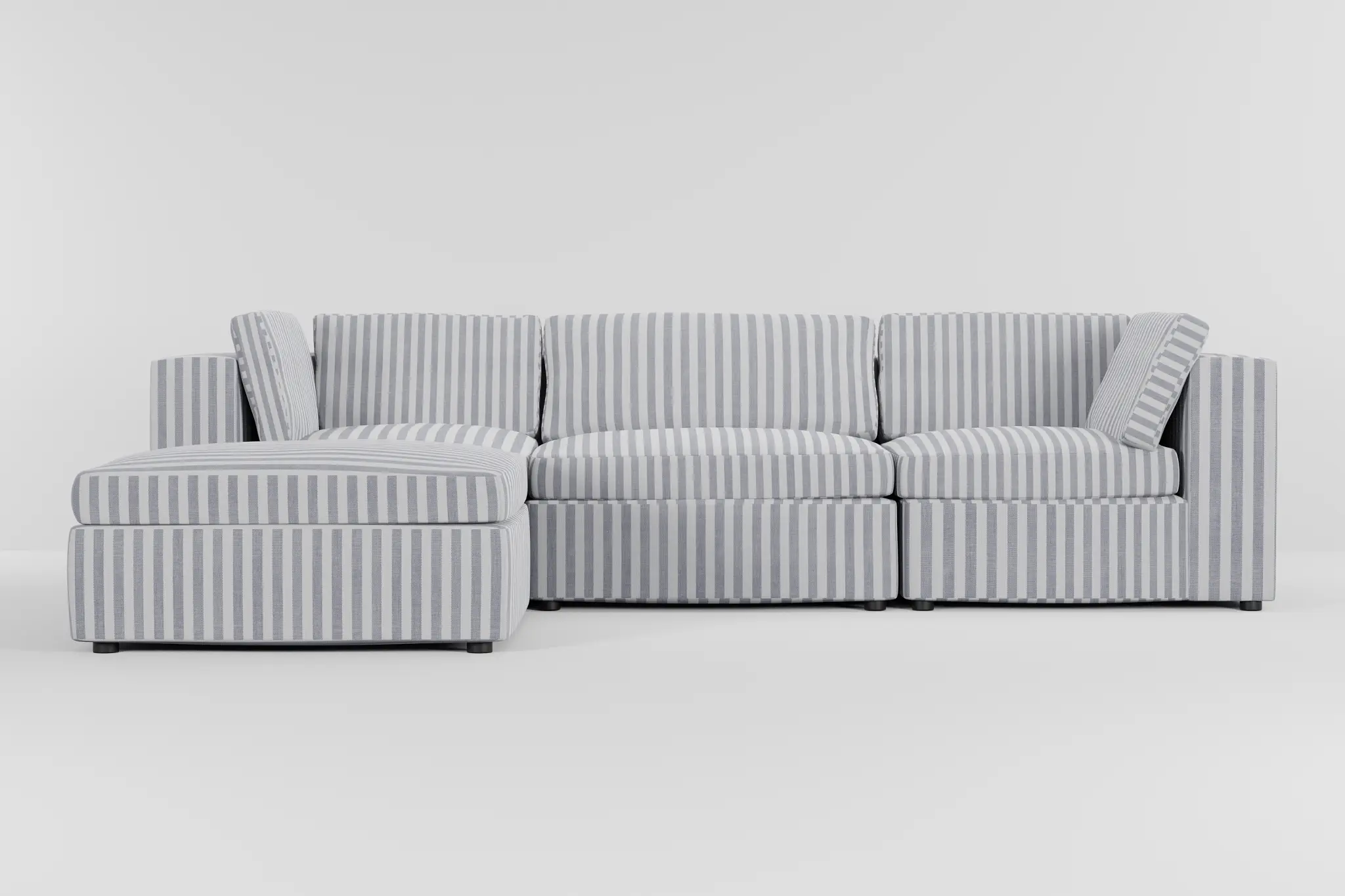 Destin Sea Lane Dark Blue Fabric 4-piece Bumper Sectional Destin Sea Lane Dark Blue Fabric 4-piece Bumper Sectional