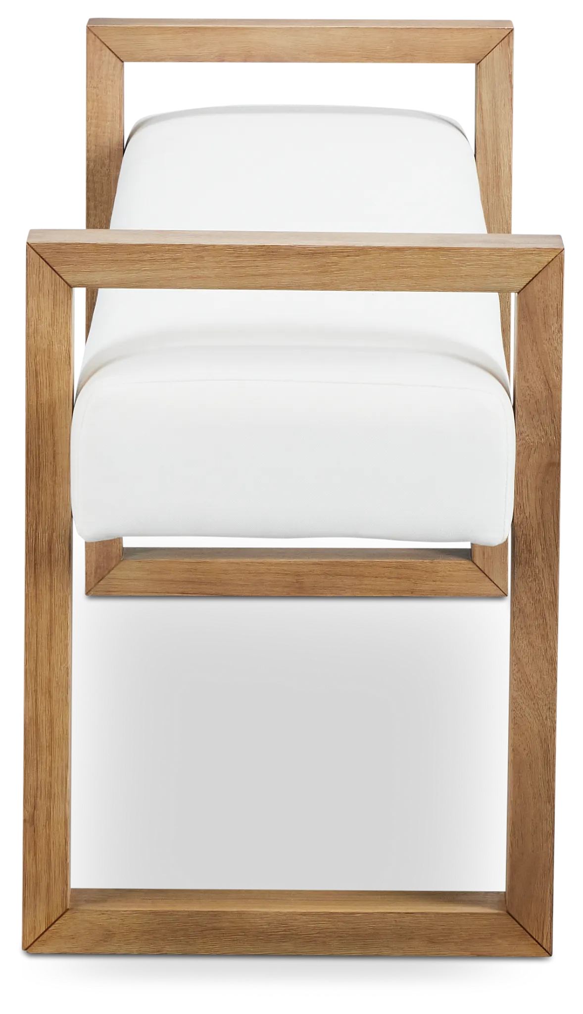 Haven White Upholstered Dining Bench