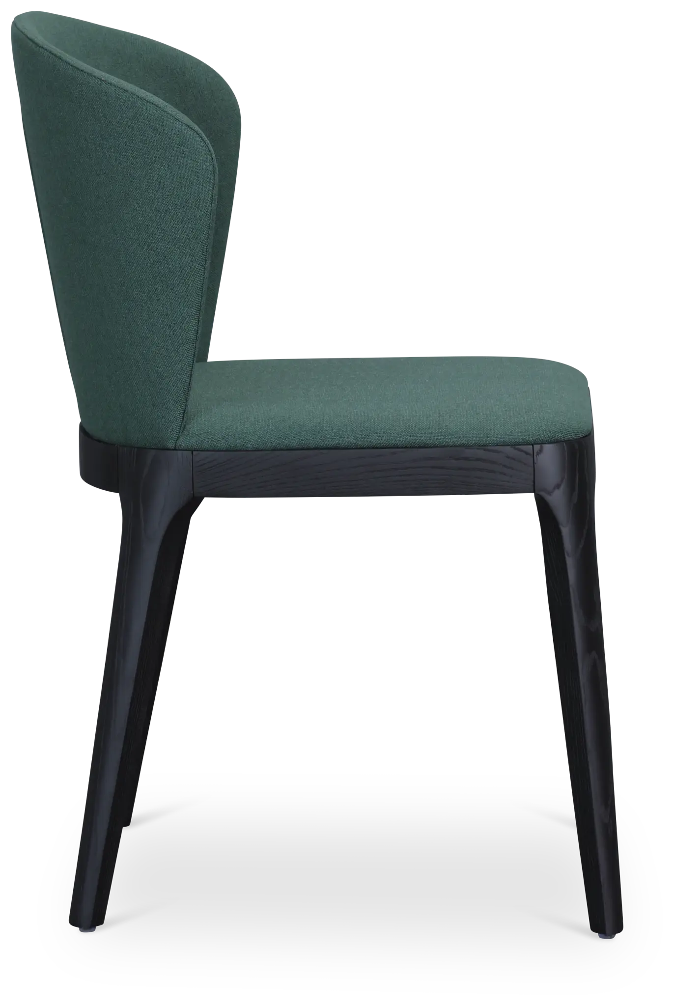 Nomad Dark Green Upholstered Side Chair W/ Black Legs Nomad Dark Green Upholstered Side Chair W/ Black Legs