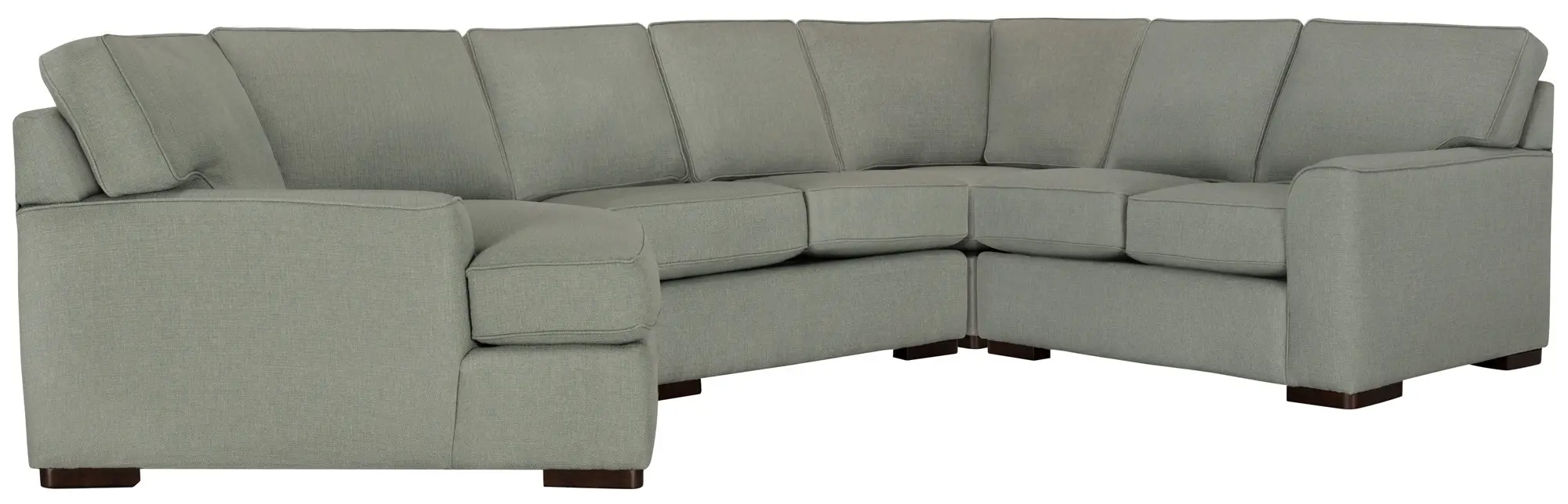 Austin Green Fabric Small Left Cuddler Sectional Austin Green Fabric Small Left Cuddler Sectional