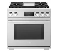 Sks 360 Series Stainless Steel 36" Dual Fuel Range