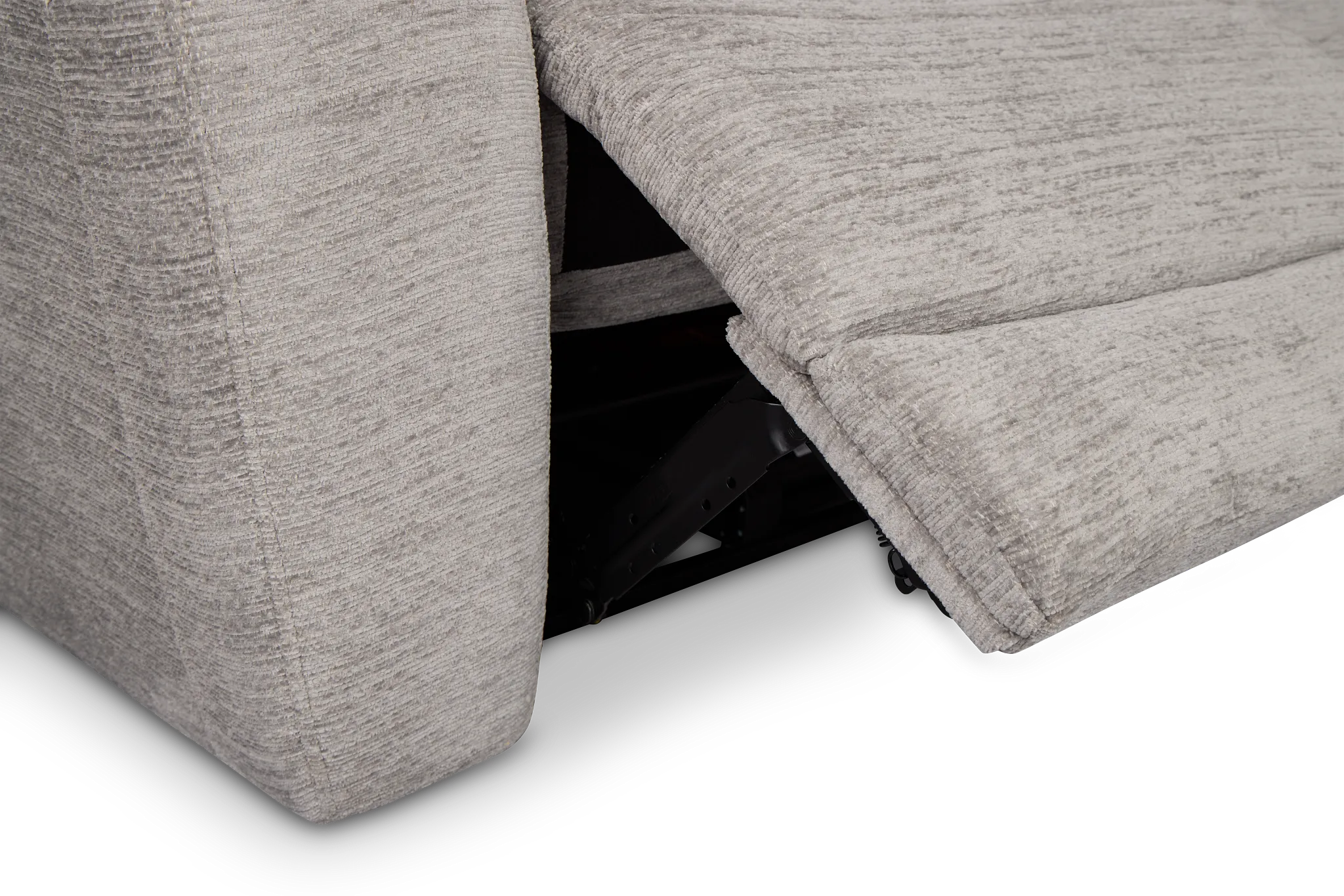 Bennett Gray Fabric Large Dual Power Reclining Two-arm Sectional