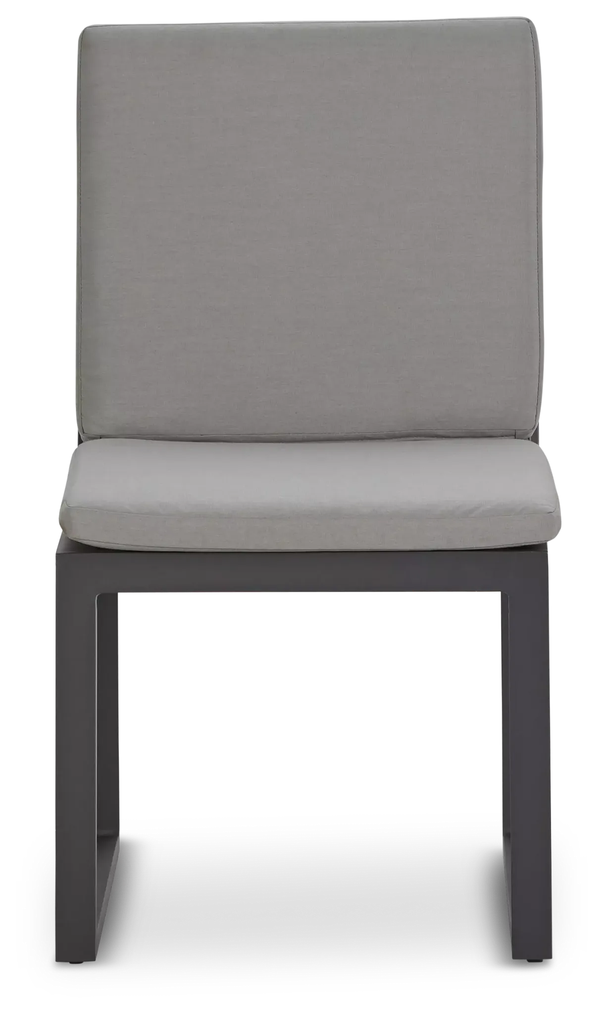 Linear Dark Gray Aluminum Cushioned Chair