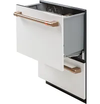 Cafe 420 Series White 2-drawer Built In Dishwasher