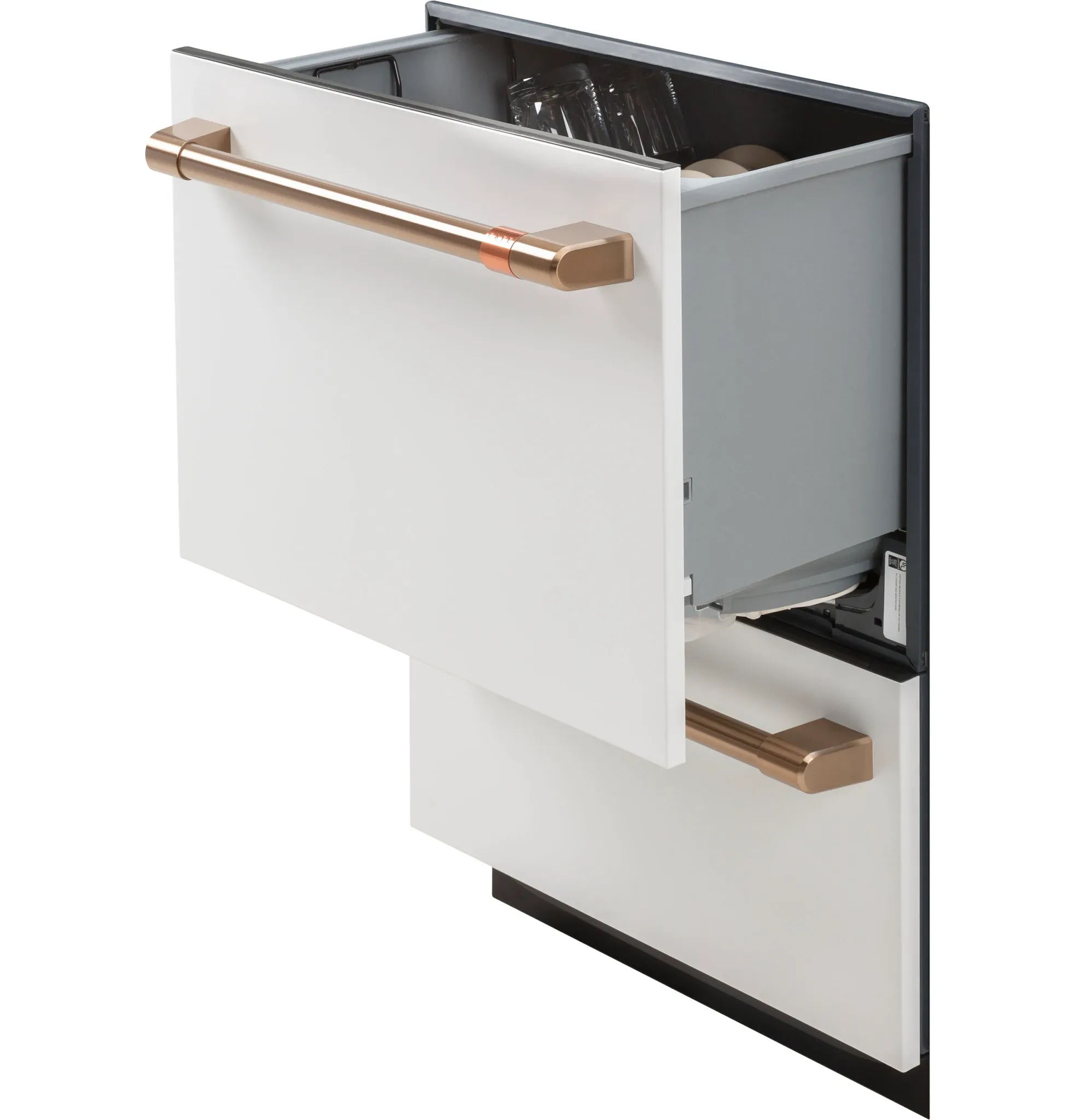 Cafe 420 Series White 2-drawer Built In Dishwasher