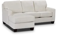 Andie White Fabric Left Chaise Sectional