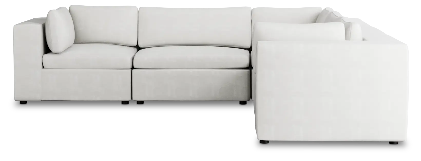 Destin Sutton White Fabric 5-piece Modular Sectional Destin Sutton White Fabric 5-piece Modular Sectional