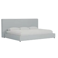 Grayton Natural Beauty Light Blue 54" Upholstered Platform Bed